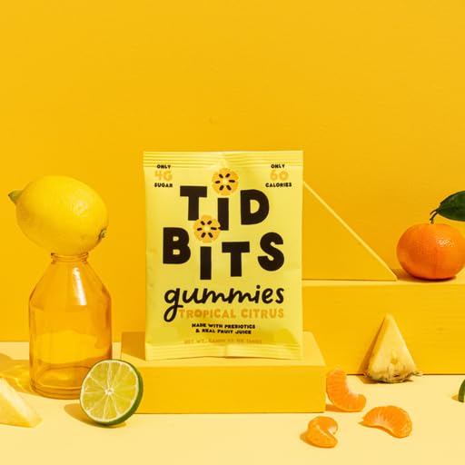 Miniatura 4 de TiDBiTS - Caramelos de gomita con bajo contenido de azúcar (0.11 onzas), bajas en calorías (60), sin edulcorantes artificiales, fibra a base de