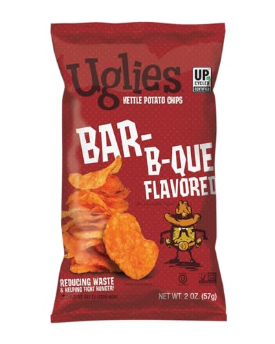 UGLIES BBQ Kettle-Cooked Potato Chips, Gluten-Free Snacks, Kosher-Friendly Chips, Non-GMO