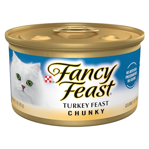 Image of Purina Fancy Feast Chunky Turkey Feast Wet Cat Food - (Pack of 24) 3 oz. Cans