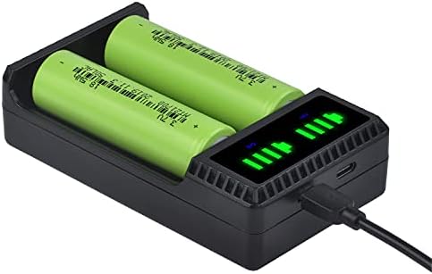 PowerTrust Universal Intelligent Battery Charger for 21700 18650 18500 18350 26650 20700 22650 18490 17670 17500 10440 14500 Rechargeable Batteries IMR/ ICR/ Li-ion/ INR