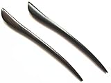 Myhsmooth Zz-bs-bt 2 Count Hair Sticks Natural Black Sandalwood Handmade Carved Hair Clip Shawl Hair Pins Pack of 2 Pcs