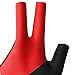 Lljsszr Three Finger Pool Cue Glove for Billiards Practice, Red