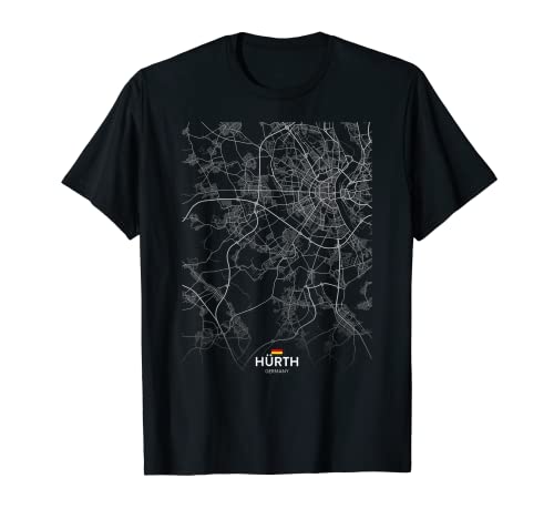 hürth alemania Mapa de la ciudad Viaje recuerdo ciudad natal Camiseta