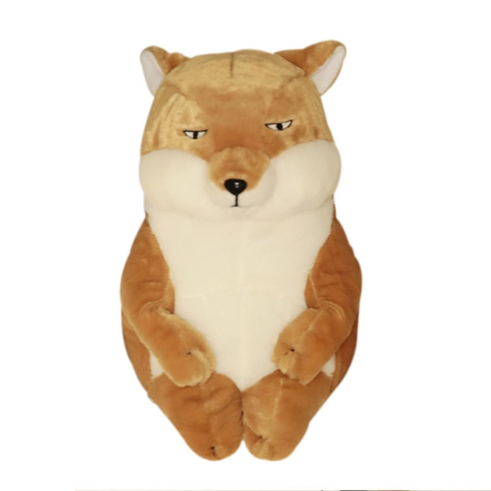 Tibetan Fox Plush Pillow Stuffed Animal 17.7in PP Cotton Soft Funny Face