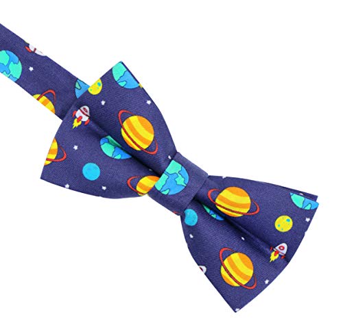 Ocia Cute Pattern Pre-Tied Bow Tie Adjustable Bowties For Adult & Children (Space Pattern) #TOP2