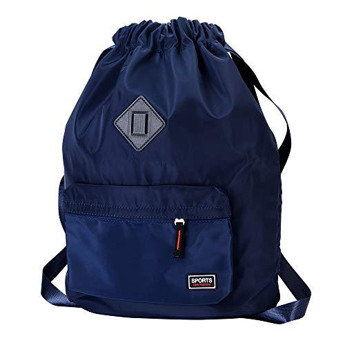 Drawstring Bag Waterproof Sport Gym Backpack for Men and Women String Sackpack Cinch Nylon Mini Travel Daypack