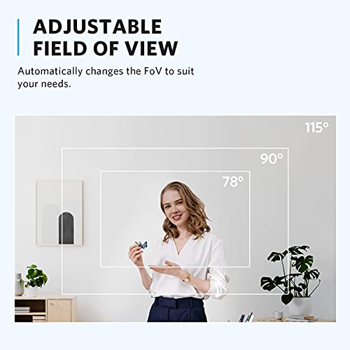 Anker PowerConf C302 Smart Full HD 2K Webcam, USB-C Webkamera mit Mikrofon für PC, Geräuschunterdrückung, Framing & Autofokus mit KI, Individuelles FoV, HDR, 30 FPS, Lichtkorrektur für Konferenzen – Bild 6