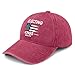 Rejecting King Since 1776 American Vintage Flag Hats for Mens Fashion Washed Wine Red