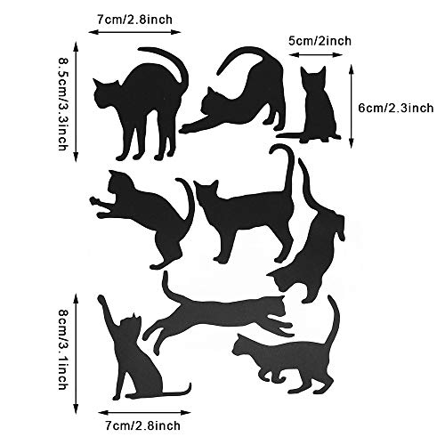 Vinilo Decorativo de Gatos Negros para Pared 36 PCS miniatura 2