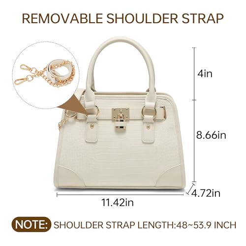 Bolso tipo satchel de mujer estilo cocodrilo en PU miniatura 3