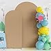Fomcet Set of 2 Wedding Arch Cover 6FT, 7.2FT Khaki 2-Sided Round Top Spandex Arch Backdrop Cover Fitted Fabric for Birthday Party Baby Shower Wedding Arch Stand Decoration