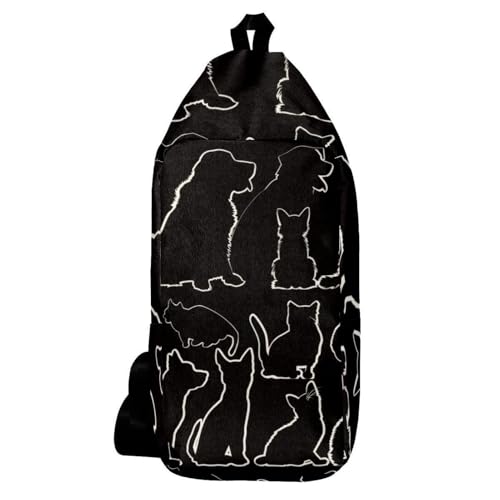 Sac à dos à bandoulière de randonnée et balade motif animaux de compagnie