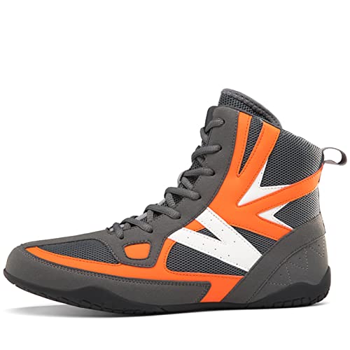 Cmadolrs Men's and Women's high top Wrestling Shoes Non Slip Breathable Boxing Shoes Wrestling Training Shoes Speed2