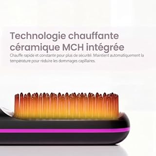 Cocoony Brosse à Cheveux,Brosse Lissante Ceveux Court Rechargeable Portable, Un Volume Coiffe en 2 Minutes (Noir)