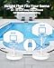 IGL Poolside Basketball Hoop, Swimming Pool Basketball Hoop with 36 Inch Backboard, Height Adjustment Pool Basketball Goals with Stainless Steel Rim, Includes 2 Balls & Pump