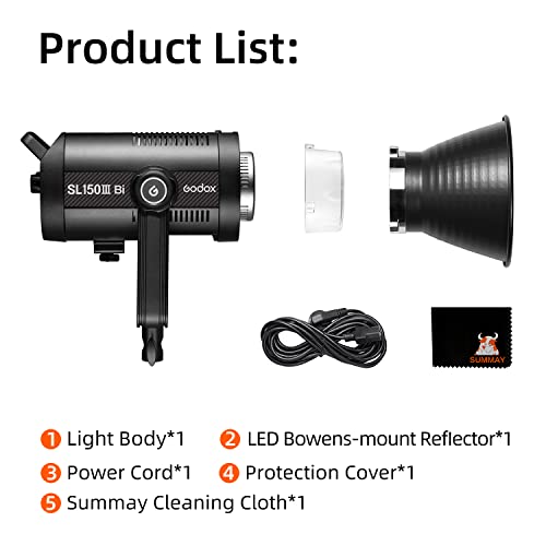 Ficha técnica Godox SL150IIIBi 160W Luz Video LED Temperatura Color Dual 2800K-6500K Ajuste Brillo 0-100 Control Aplicación Montaje Bowens Adecuado para Estudio Naturaleza Muerta Grabación Video - Fernando Cortés