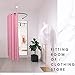 HIYOUGO Fitting Room Clothing Store, Simple Portable Dressing Room Wall-Mounted Changing Room with U Shaped Rod Privacy Screen for forboutique Retail Store Kiosk Shop (Size:80x85x200cm,Color:Pink)