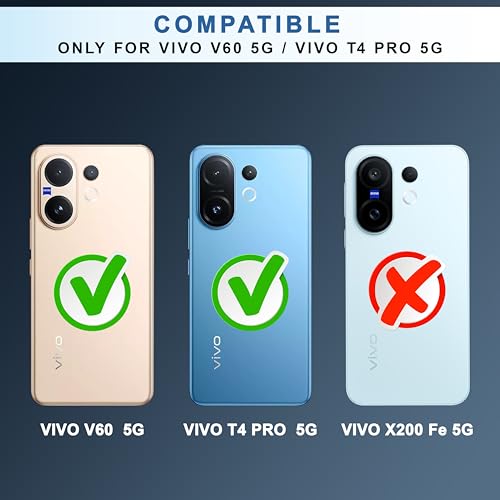 Image of CEDO Backcover for Vivo V60 (5G) / Vivo T4 Pro (5G) | Camera Protection Bump Shockproof Edge | Ultra Hybrid Transparent Acrylic Clear TPU+PC Hard Backcase Cover (Black)