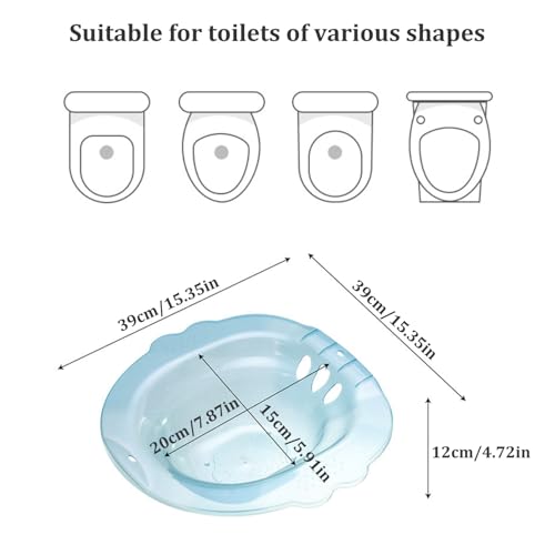 Sitz Bath portátil azul para el cuidado íntimo posparto e higiene en el hogar 3