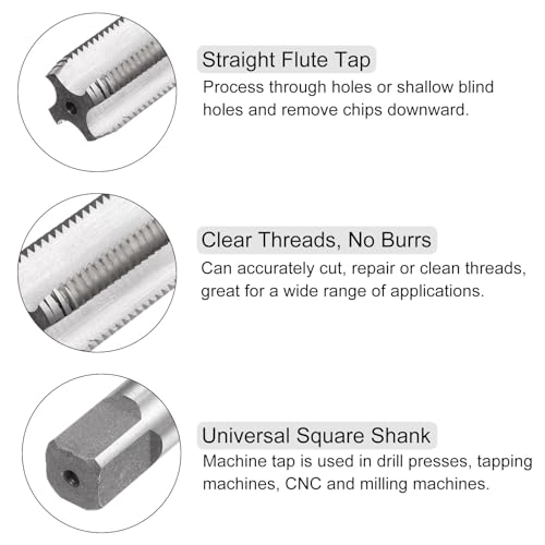 sourcing map 2pcs Tap and Die Set, 3/4-16 UNF Thread Tap & Round Die, Tapping Threading Tool Tap & Die Kit for Nut Screw Bolt Thread Repair 3 sourcing map 2pcs Tap and Die Set, 3/4-16 UNF Thread Tap & Round Die, Tapping Threading Tool Tap & Die Kit for Nut Screw Bolt Thread Repair - Image 3