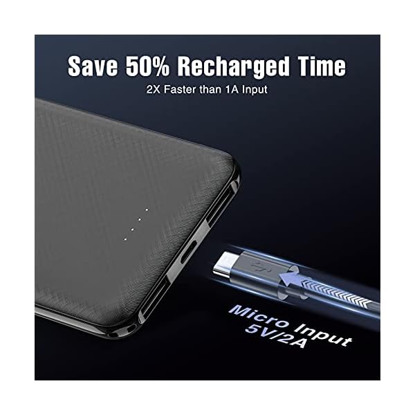 Alongza-Portable-Phone-Charger5000mAh-External-Battery-Power-Pack-022lb-Pocket-Size-Ultra-Slim-USB-Cell-Phone-Power-Bank-Compatible-with-iPhone-1211ProMaxXSXRX10876iPadSamsungAndroid Alongza Small Portable Phone Charger 4500mAh Power Bank with Built-in Cable USB C Fast Lightweight Battery Pack Cell Phone Charger Slim Clutch Charger External Battery Backup for iPhones