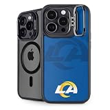 Skinit Kickstand Phone Case Compatible with iPhone 15 Pro Max - Officially Licensed NFL Los Angeles Rams Double Vision Design