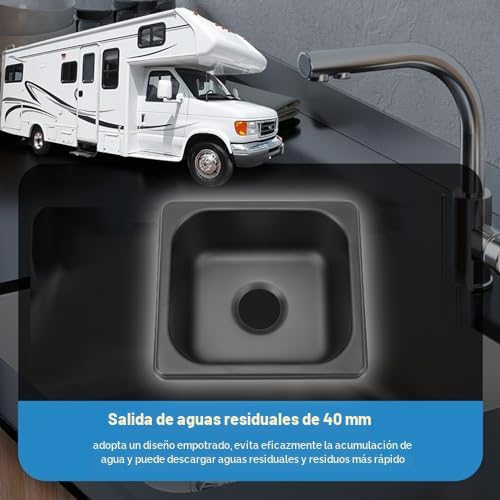 Fregadero de cocina con desagüe de 1,6 pulgadas Asixxsix multiusos 2