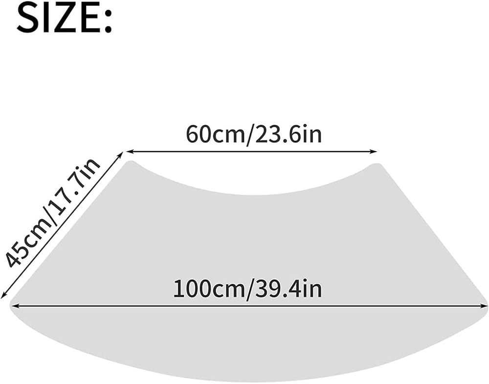 Curved Bathroom Rug for Circular Shower, 45 X 100 cm Non-Slip Microfiber Soft Suction Fan Shower Mat Washable Bathroom Carpet Corner Bathtub Floor Carpet (Gray), Grey