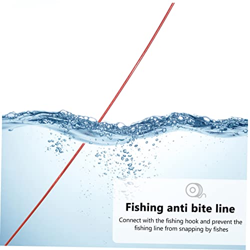 Happyyami 100 pcs líderes de alambre para pesca acero rojo miniatura 3