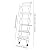 6 Steps Wall Mounted Attic Ladder, Metal Indoor Stairs Pull Down Telescoping System, Anti-Slip Retractable Folding Stair, Loft Extension Steps Staircase for Garages