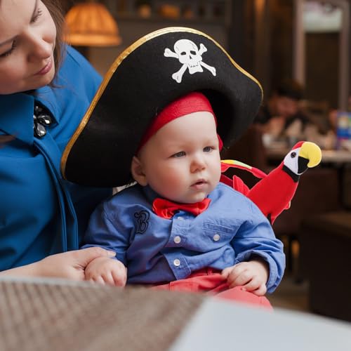 JOINPAYA Adjustable Plush Parrot on Shoulder Kids Pirate Costume Accessory Stuffed Animal Toy for Halloween Party Role Play - Image 3
