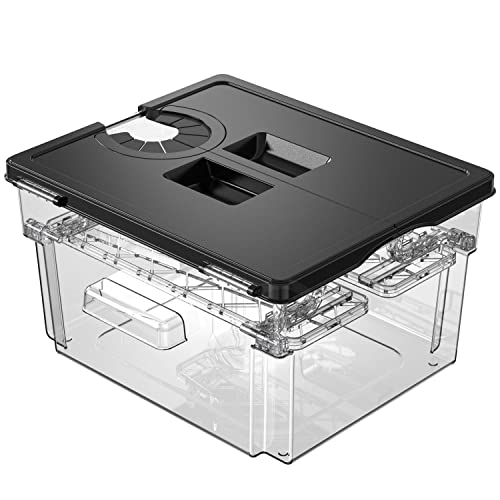 Sous Vide Container, Integrated Lid & Rack, No Additional Custom Parts Required, Compatible with Most Sous Vide Cookers for Kitchen, 11 Liters