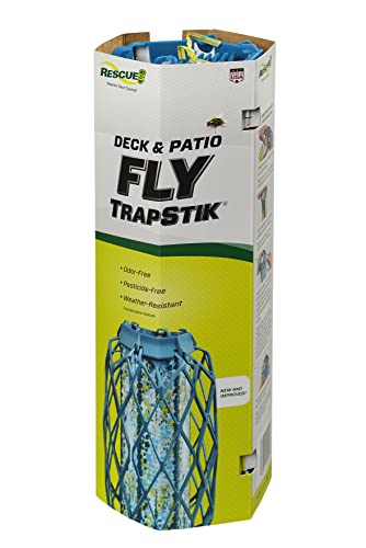 Rescue! Deck & Patio Fly Trapstik - Odorless, Weather Resistant #TOP1