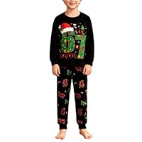 Girls Boys 67 Meme Christmas 2 Piece Set Kids Christmas Cute Clothing Sets Cute 6 7 Meme Shirt and Pants Sets Outfits Black