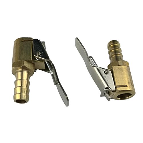Hunpta 2PC Gonfleur connecteur de valve Laiton Valve de pneu Pompe à air 8u00a0mm Auto Voiture Camion Pneu, doré