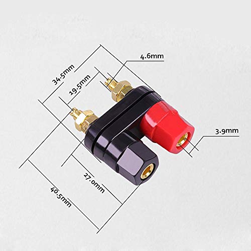 Conectores banana hembra chapados en oro set 4 piezas miniatura 3