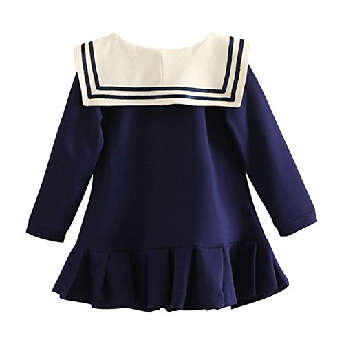 Mud Kingdom Pleated Dress Long Sleeve for Girls School Style2
