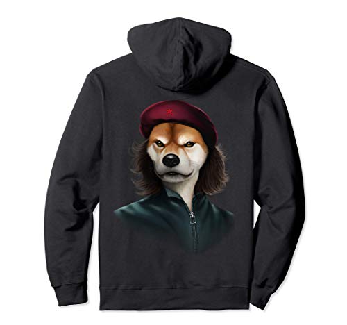 Perro shiba personificado como Che Guevara Sudadera con Capucha