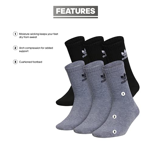 adidas Originals Unisex child Athletic Cushioned Crew Socks OG (6 pairs) durable breathable2