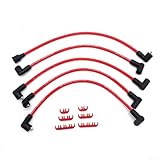 Sandyseptember 8mm Silicone HT Leads Double Set for Classic Mini For 850 1000 1275 Compatible with High Performance Ignition Systems (Red)