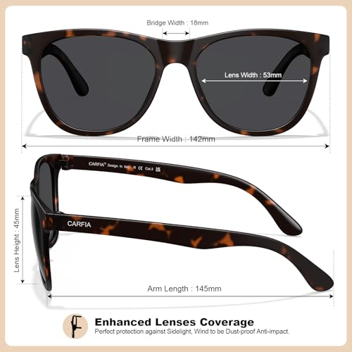 Image of CARFIA Zero - Gravity Feel Polarized Men's Sunglasses UV Protection Flexible Durable Ultralightweight TR90 Sport Frame CA0931