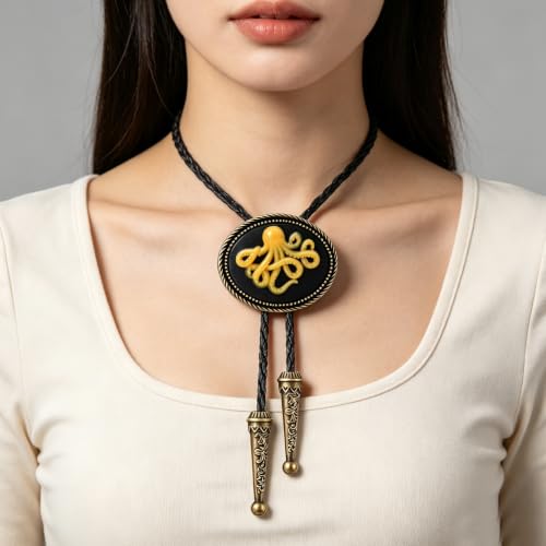 Image of Jeilwiy Bolo Tie for Men, Western Bolero Tie Cowboy Ties Native American Cowgirl Bolo Tie Accessories for Men Women