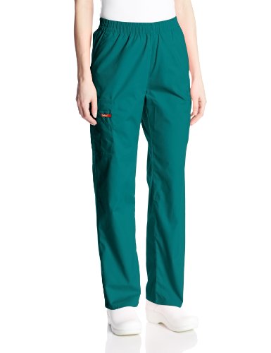 Dickies Men's Signature Elastic Waist Scrubs Pant, Hunter, Large