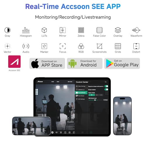 Image of Accsoon CineView SE 4K Wireless SDI HDMI Video Transmitter&Receiver, 4K30 /1080P60 Camera Control Video Transmission System, 1312ft 50ms Lat. USB +4 Apps Monitoring, Pair CineView M7 Pro /Master 4K
