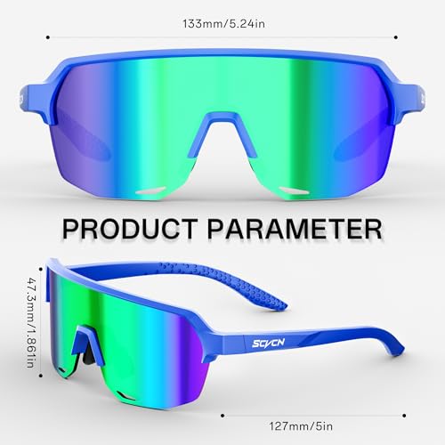SCVCN Youth Sports Sunglasses for Boys Girls Baseball Cycling Glasses Kids,Lightweight,UV400 Protection, Ages 6–12 S9032 — view 4