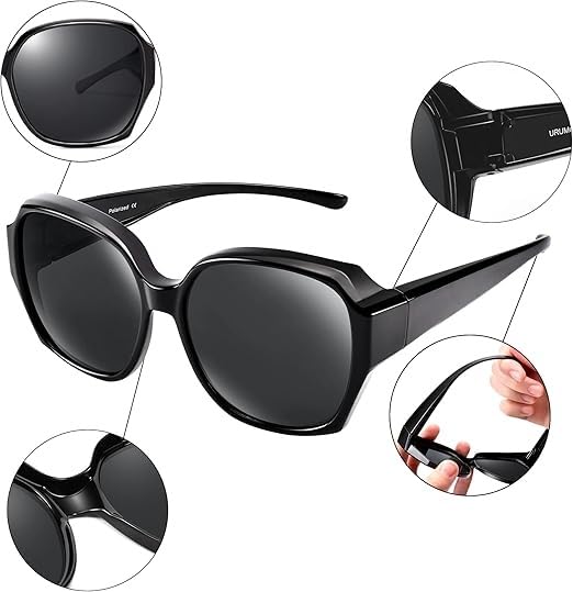 Damskie okulary przeciwsłoneczne z polaryzacją do noszenia na okularach UV400 model oversize