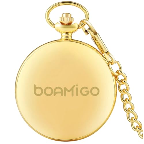 Relógio De Bolso Masculino Vintage Original Quartz Antigo (Dourado)