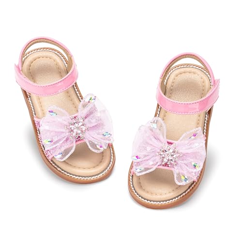 Image of Otter MOMO Girls Open Toe Princess Flat Sandals with Comfort Sole Summer Sandals