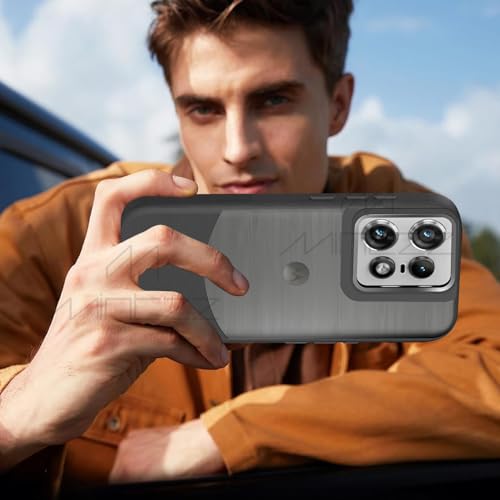 Image of MINTZZ Moto Edge 50 Pro Back Cover, Leather Design, Protective Cover with Camera Lens Protection, Premium Grip & Slim Fit Durable, Edge 50 Pro Case (Black, Moto Edge 50 Pro)