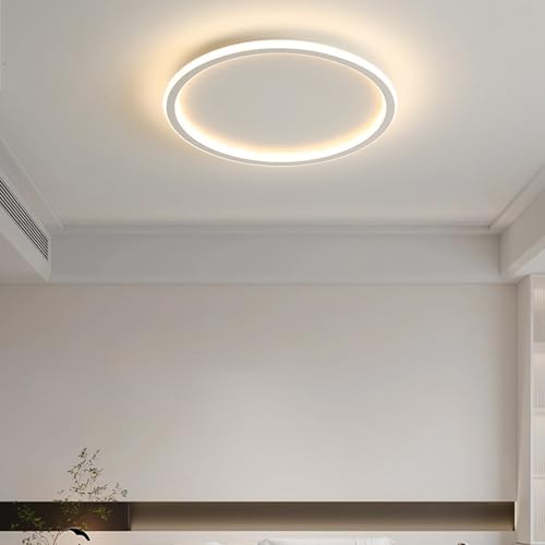 Plafonnier LED rond or 50cm dimmable avec télécommande pour salon - 7
